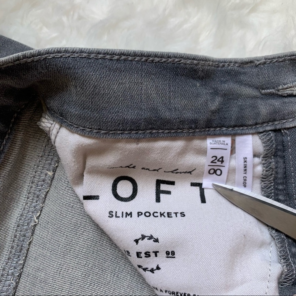 LOFT gray skinny crop slim pocket jeans RELISTED - Picture 4 of 6
